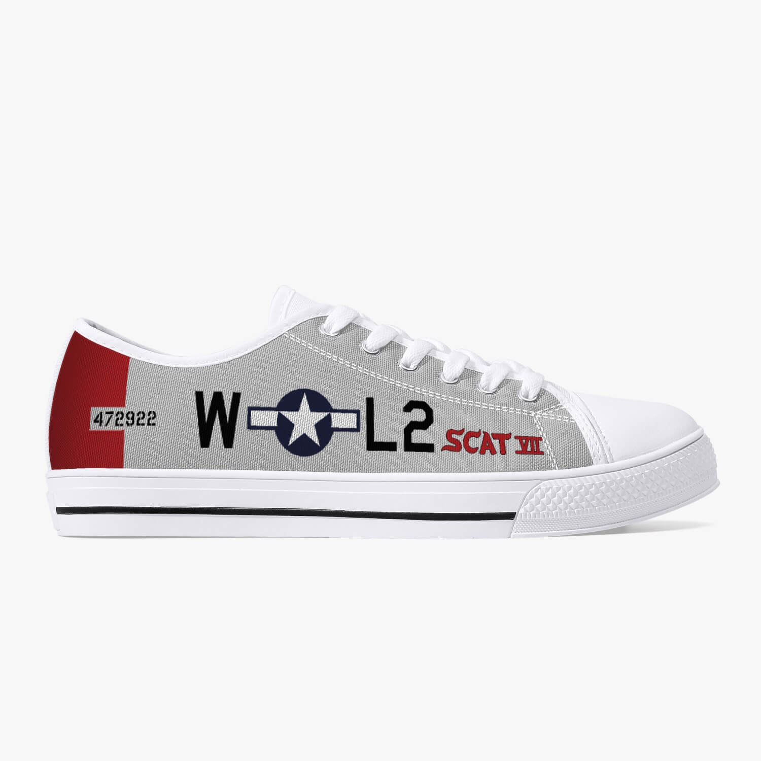 P-51 "SCAT VII" Low Top Canvas Shoes - I Love a Hangar