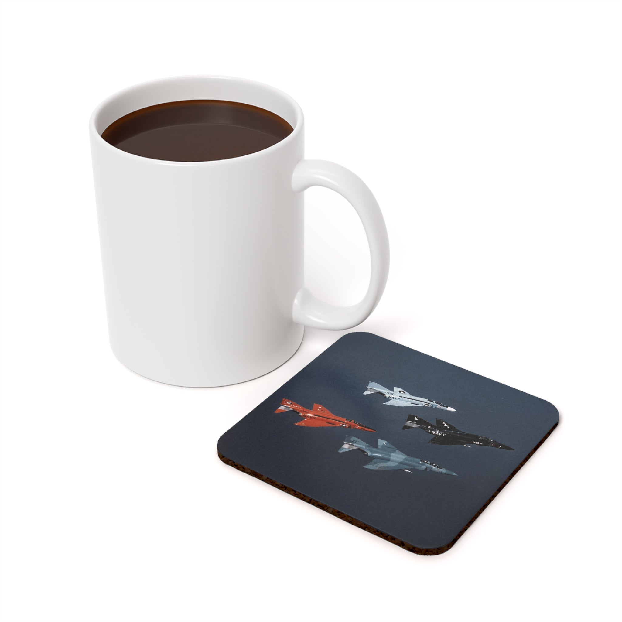 F-4 Phantom Formation Cork Back Coaster