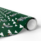 F-14 Tomcat Wrapping Paper -  Green - I Love a Hangar