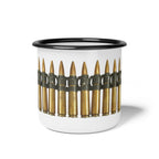 WWII .50 Cal Ammo Belt Enamel Mug - I Love a Hangar