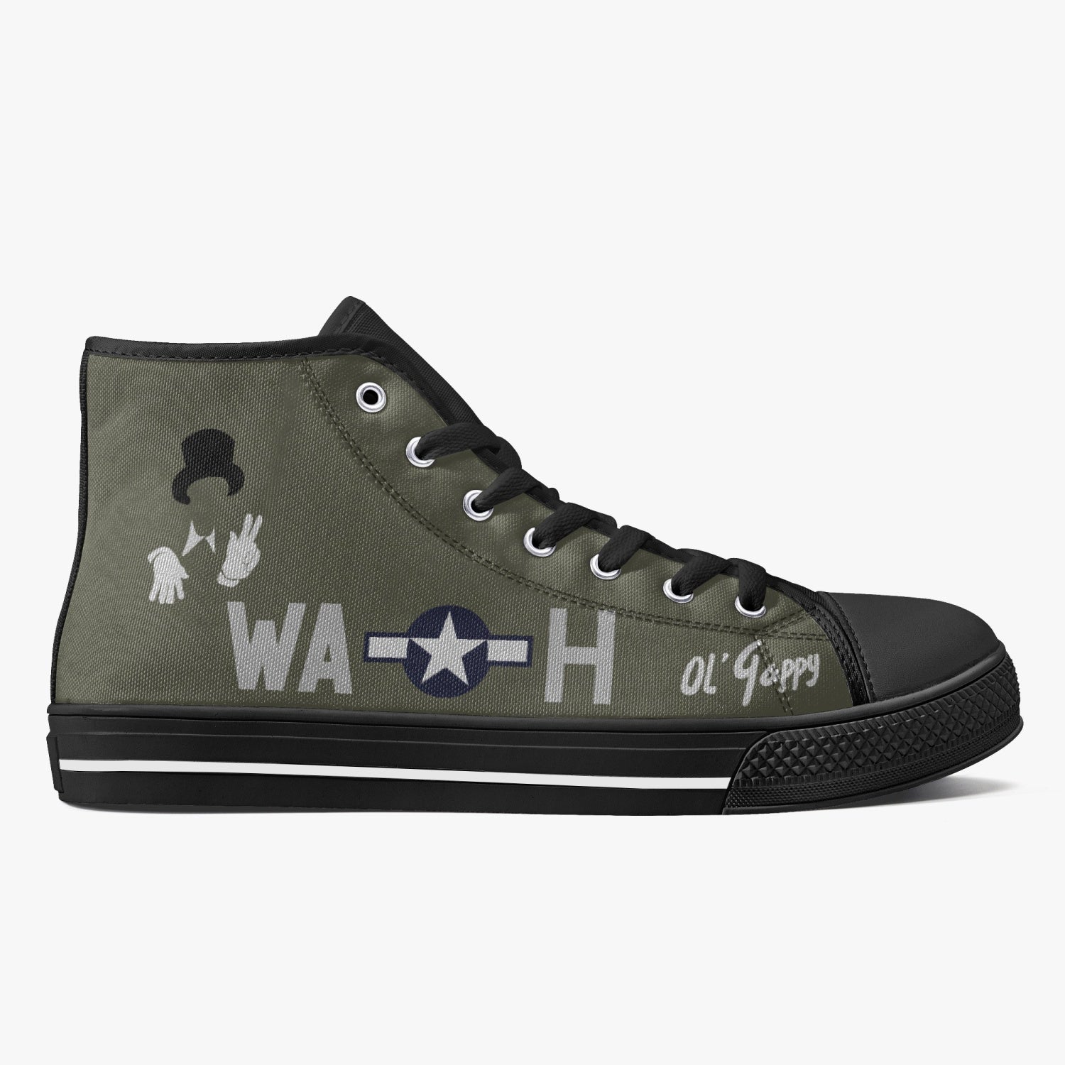 B-17 "Ol' Gappy" High Top Canvas Shoes - I Love a Hangar