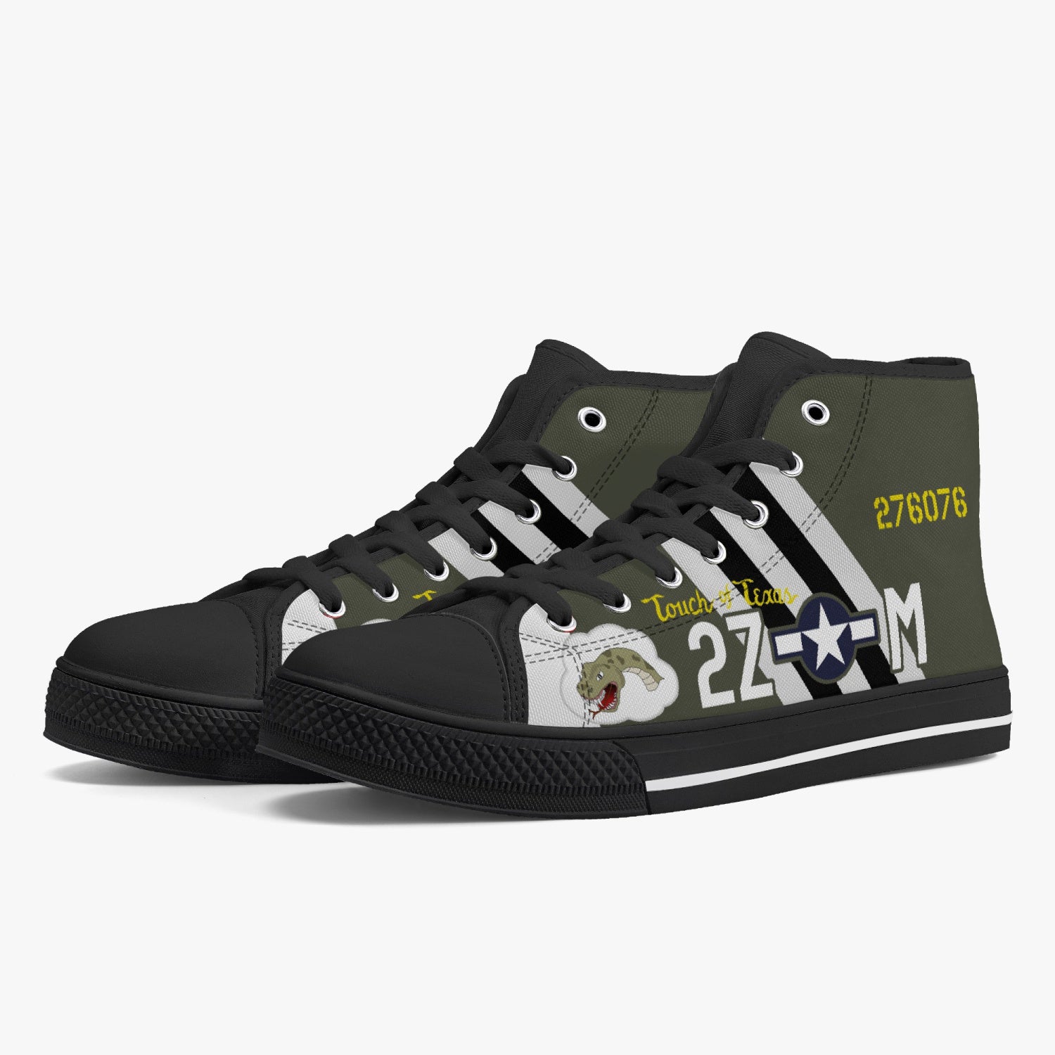 P-47 "Touch of Texas" High Top Canvas Shoes - I Love a Hangar