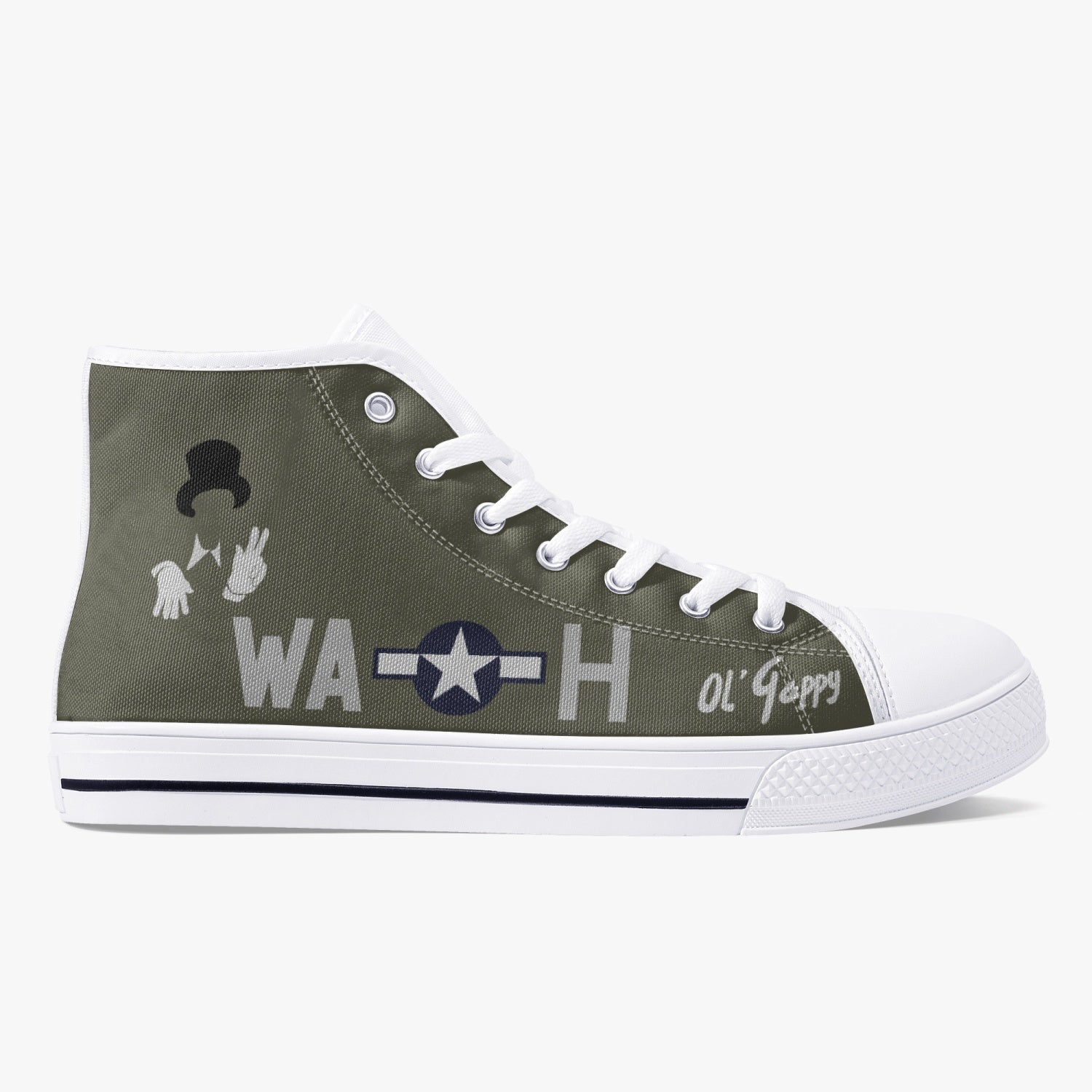 B-17 "Ol' Gappy" High Top Canvas Shoes - I Love a Hangar