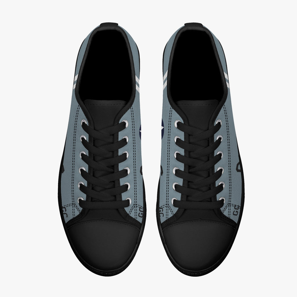 SBD Dauntless "Black GC" Low Top Canvas Shoes - I Love a Hangar