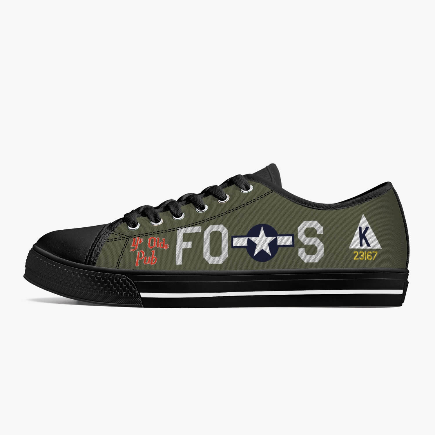 B-17 "Ye Olde Pub" Low Top Canvas Shoes - I Love a Hangar