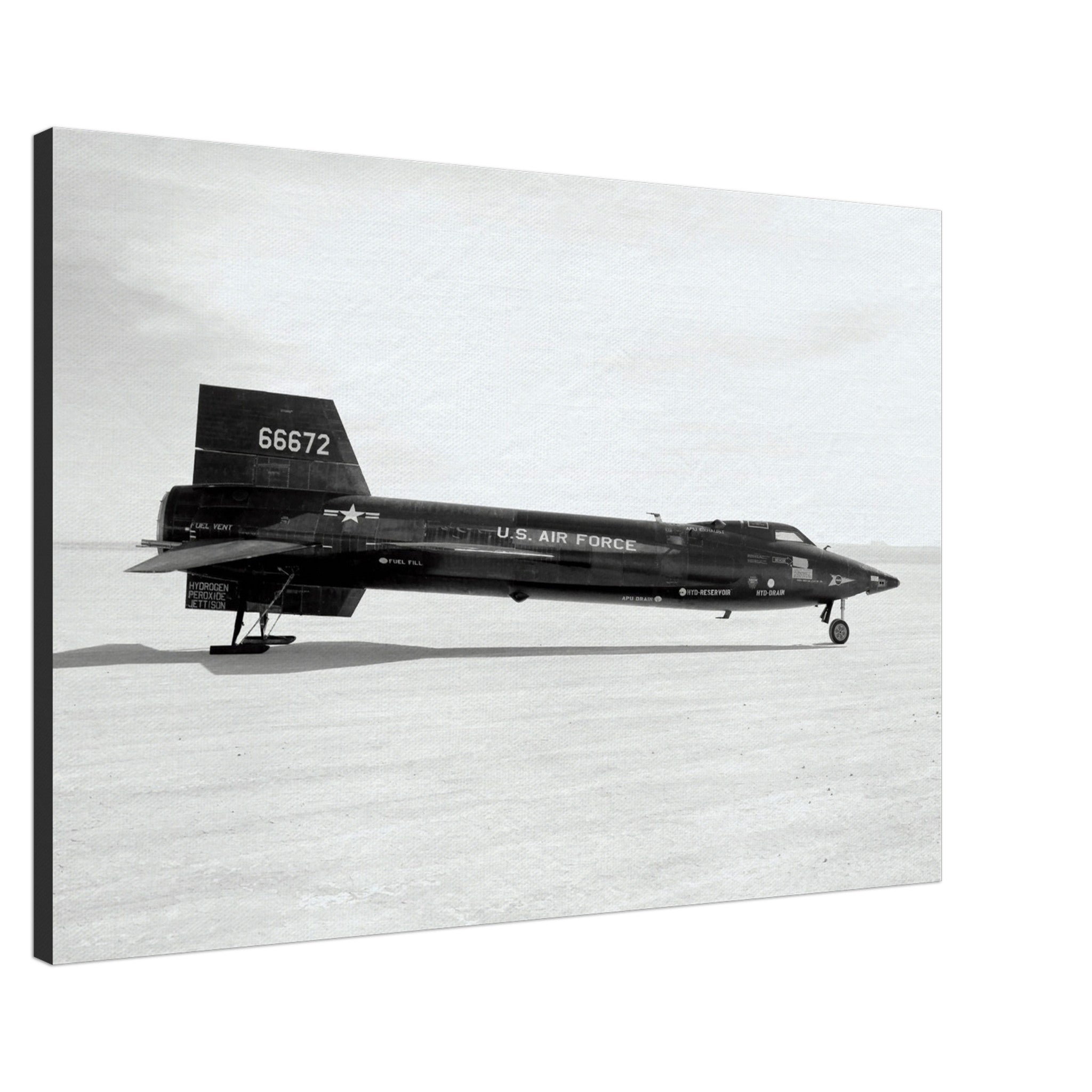 X-15 Side View on Canvas - I Love a Hangar