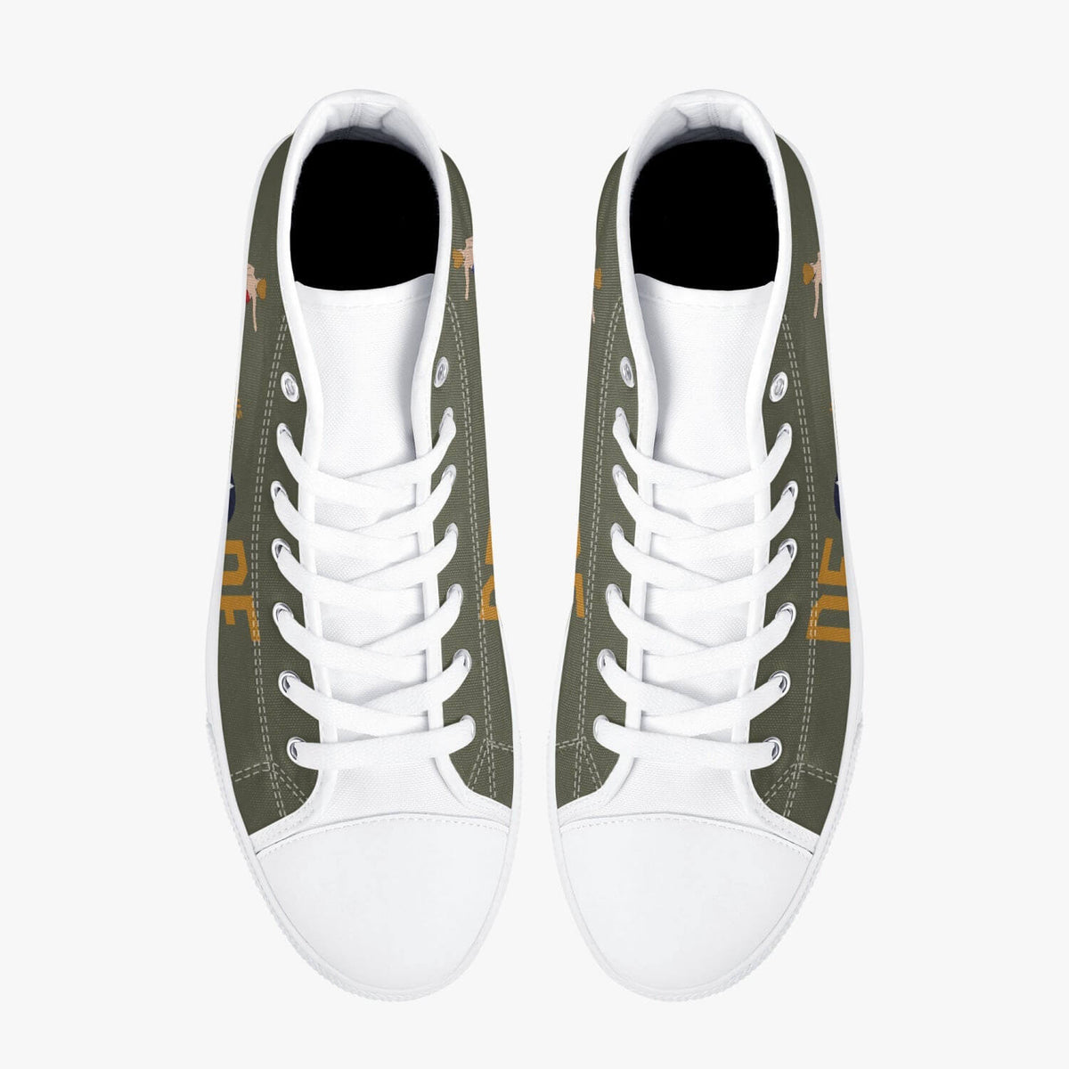 B-17 "Memphis Belle" High Top Canvas Shoes - I Love a Hangar