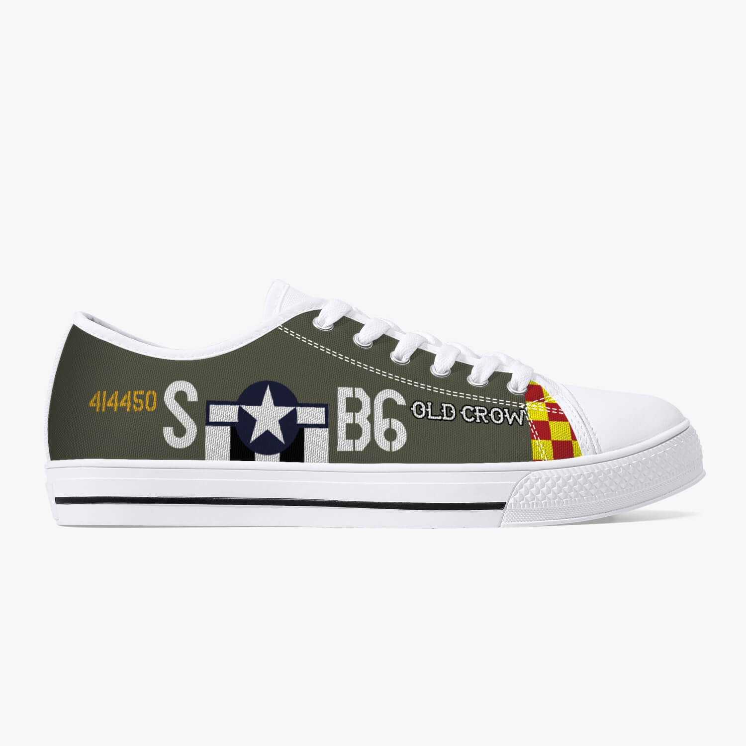 P-51 "Old Crow" Low Top Canvas Shoes - I Love a Hangar