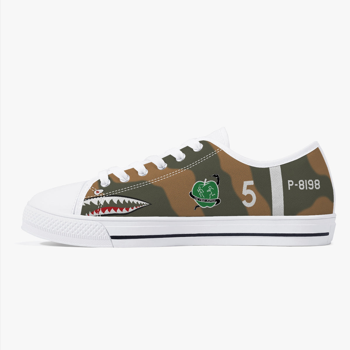 P-40 "White #5" of Charles Bond Low Top Canvas Shoes - I Love a Hangar