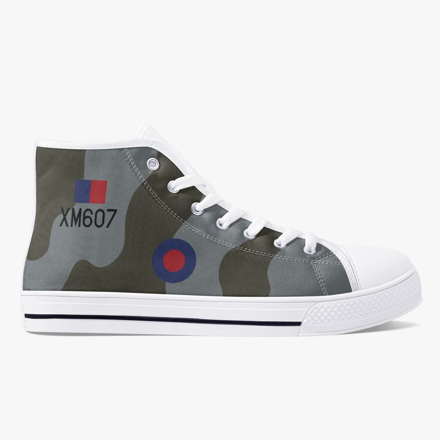 Avro Vulcan 607 High Top Canvas Shoes Men White US5 EU38