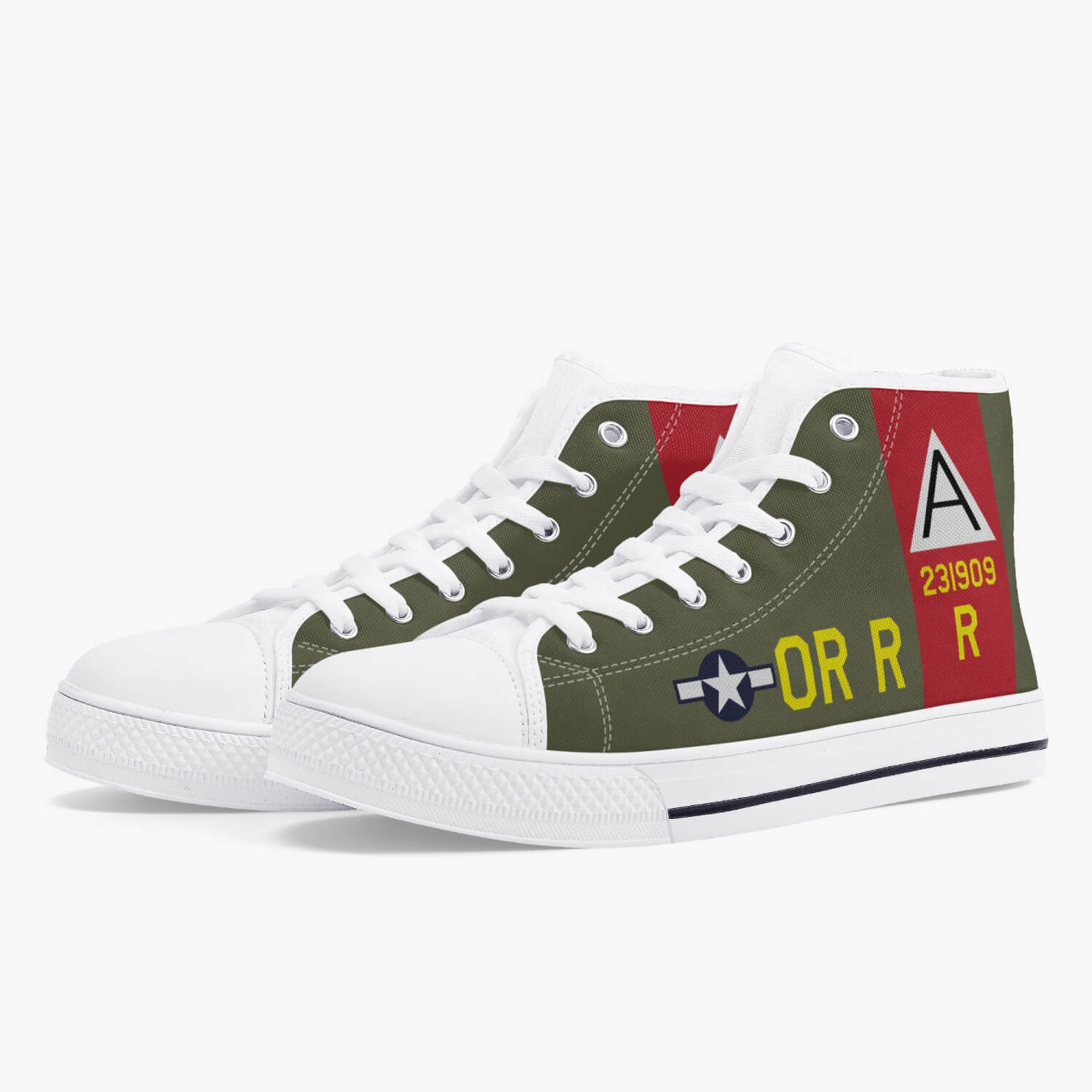 B-17 "Nine-O-Nine" High Top Canvas Shoes - I Love a Hangar