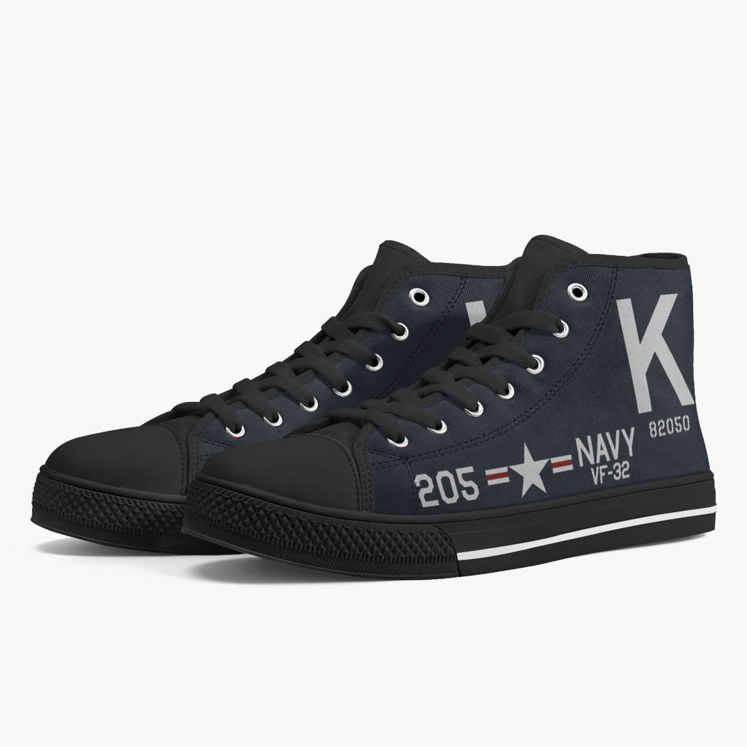 F4U Corsair of Thomas Hudner Jr High Top Canvas Shoes - I Love a Hangar