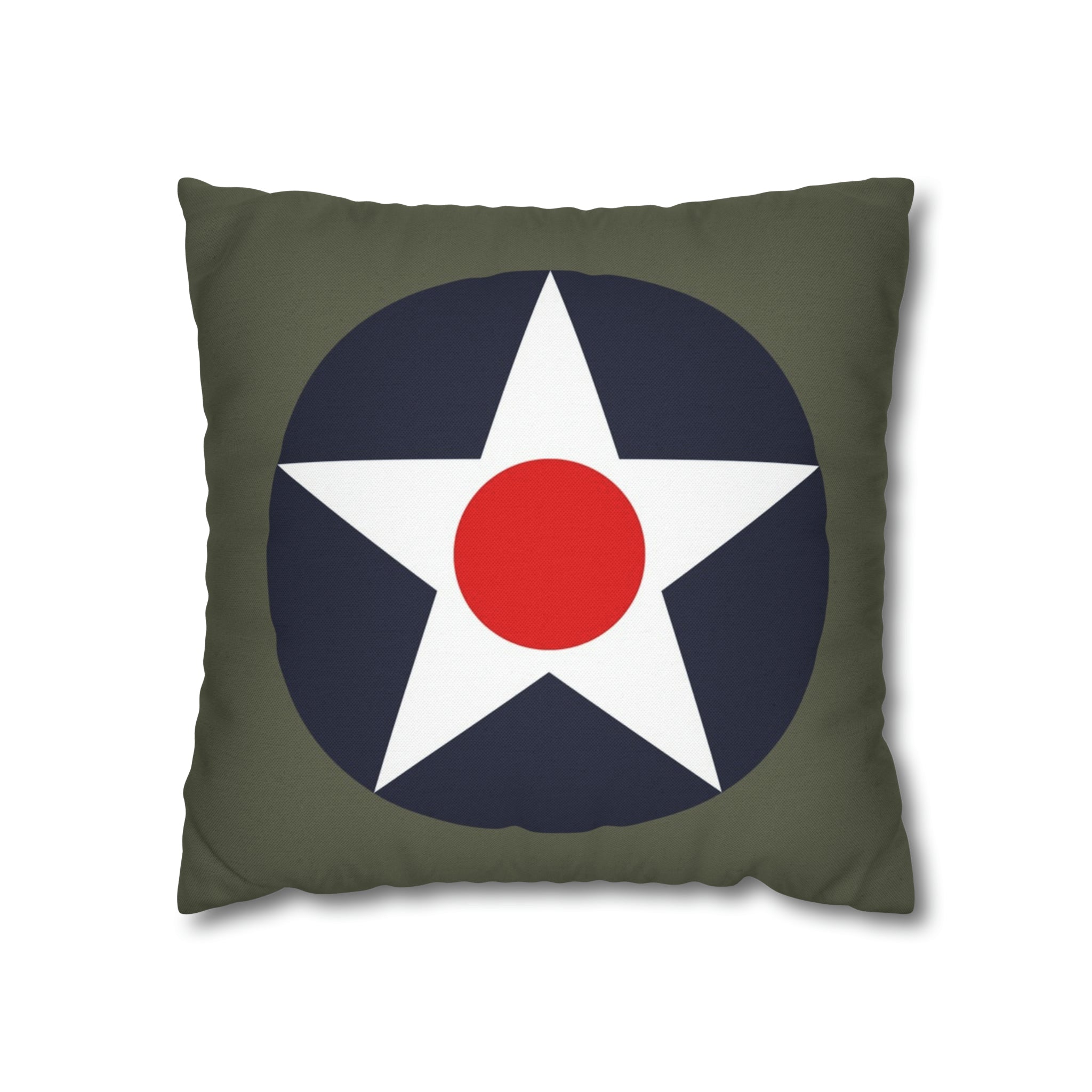 WWII USAAF "Meatball" Roundel Square Pillowcase - I Love a Hangar