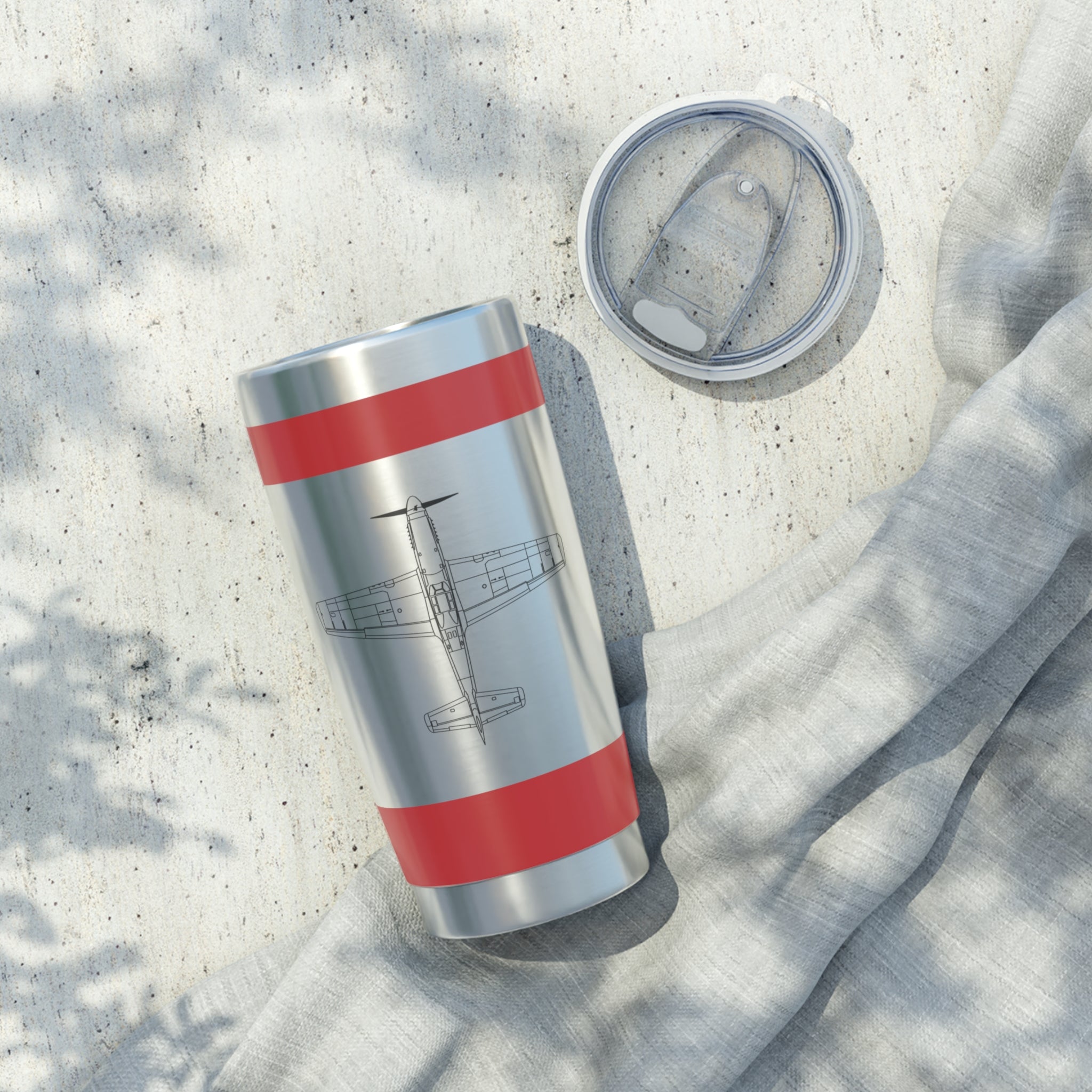 P-51 "By ReQuest" Inspired 20oz (590ml) Stainless Steel Tumbler - I Love a Hangar