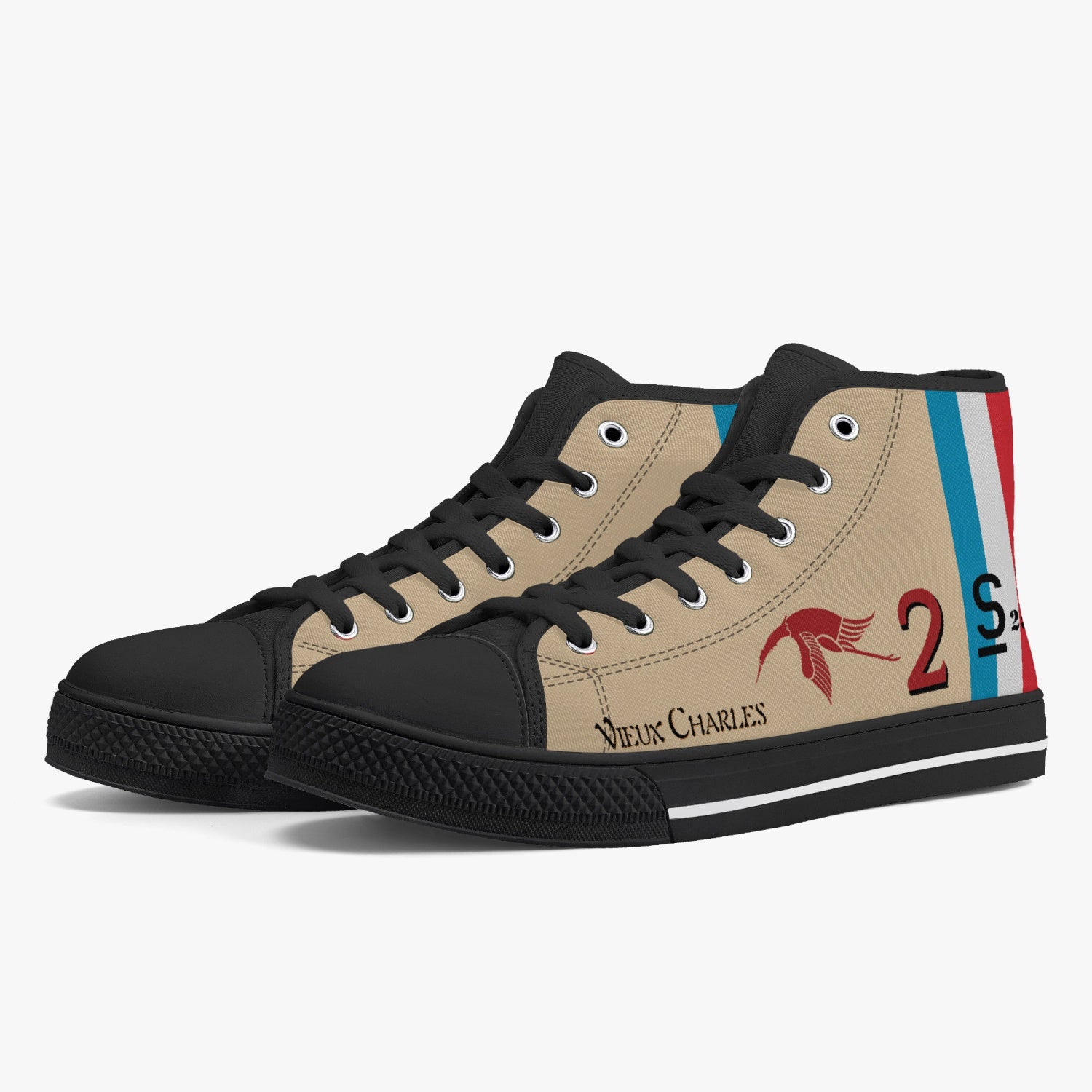 SPAD VII "Vieux Charles" High Top Canvas Shoes - I Love a Hangar