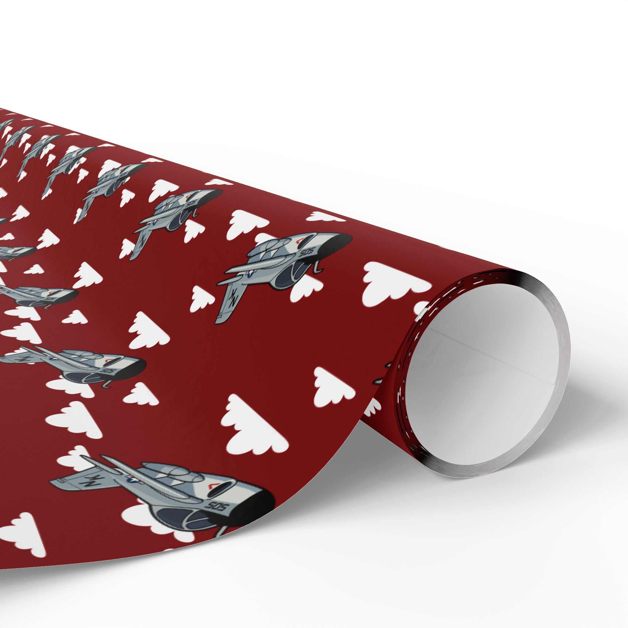 A-6 Intruder Wrapping Paper - Maroon - I Love a Hangar