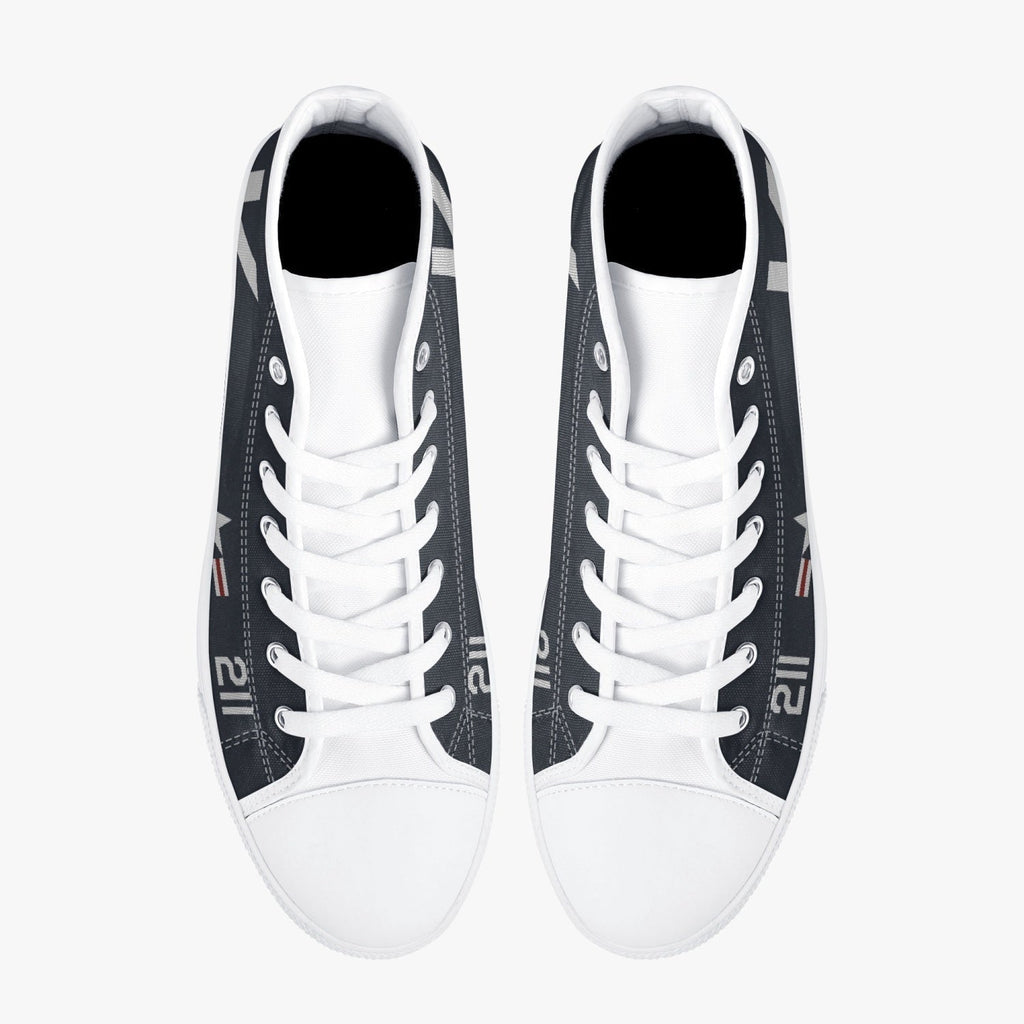 F4U Corsair of Jesse Brown High Top Canvas Shoes - I Love a Hangar