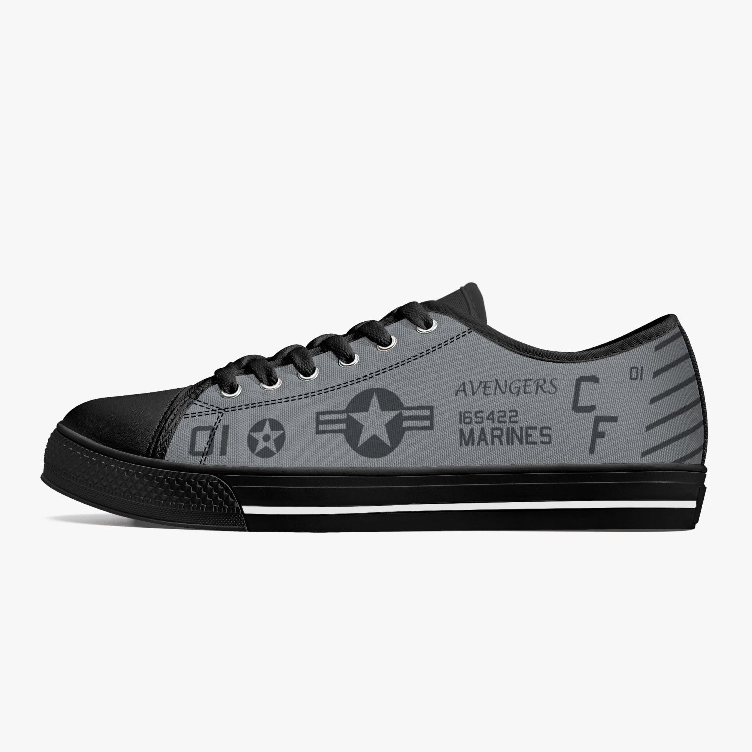 VMA-211 "Wake Island Avengers" (BuNo 165422) Low Top Canvas Shoes - I Love a Hangar