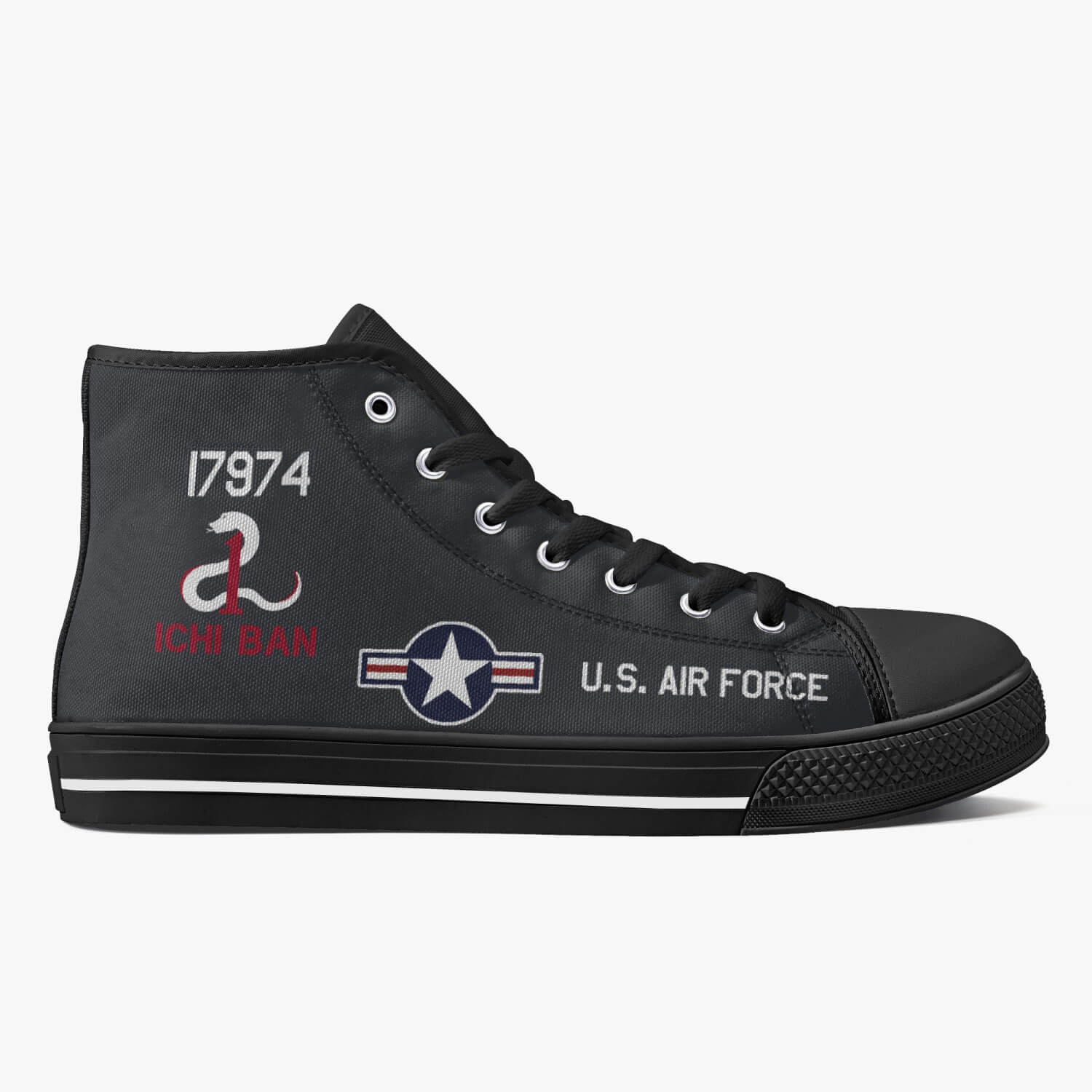 SR-71 "Blackbird" (61-7974) High Top Canvas Shoes - I Love a Hangar