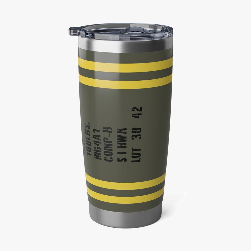 General Purpose WWII 100lbs Bomb Inspired 20oz (590ml) Stainless Steel Tumbler - I Love a Hangar