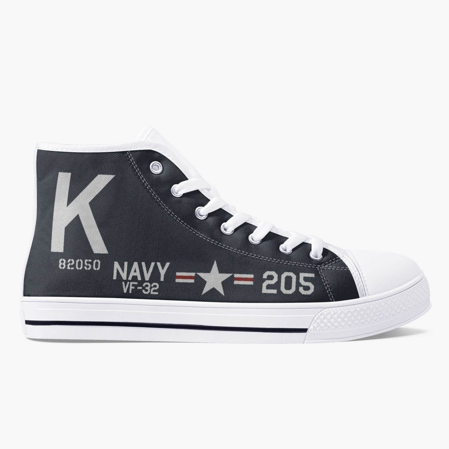 F4U Corsair of Thomas Hudner Jr High Top Canvas Shoes - I Love a Hangar