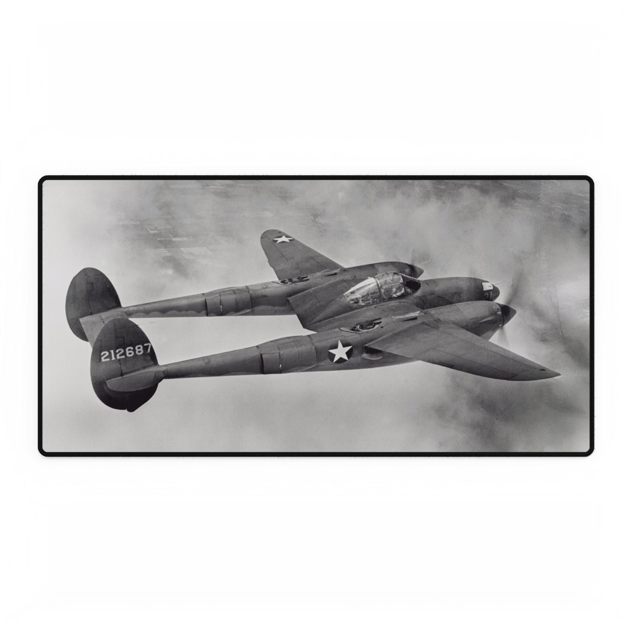 P-38 Lightning Desk Mat - I Love a Hangar