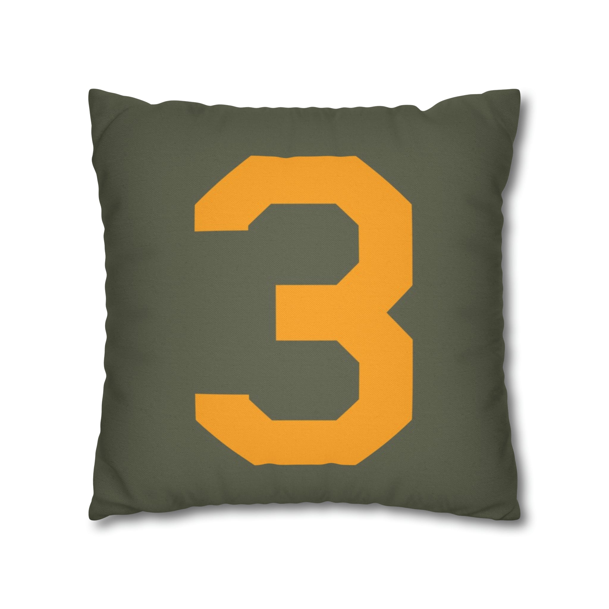 WWII USAAF Number "3" Square Pillowcase - I Love a Hangar