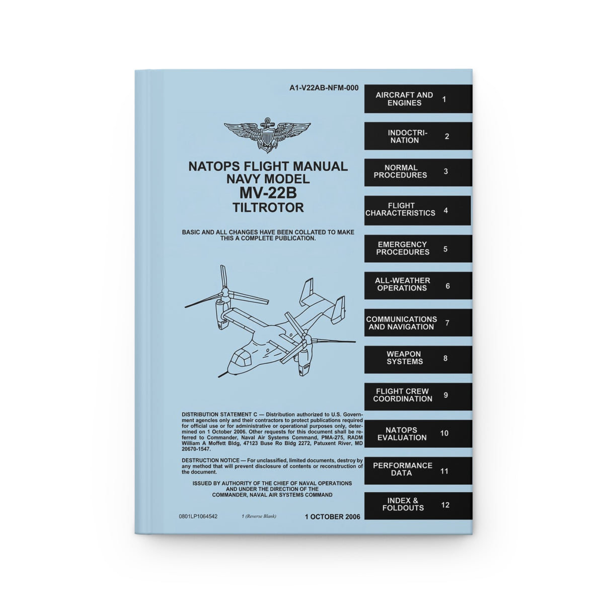 MV-22 NATOPS Inspired Hardcover Journal