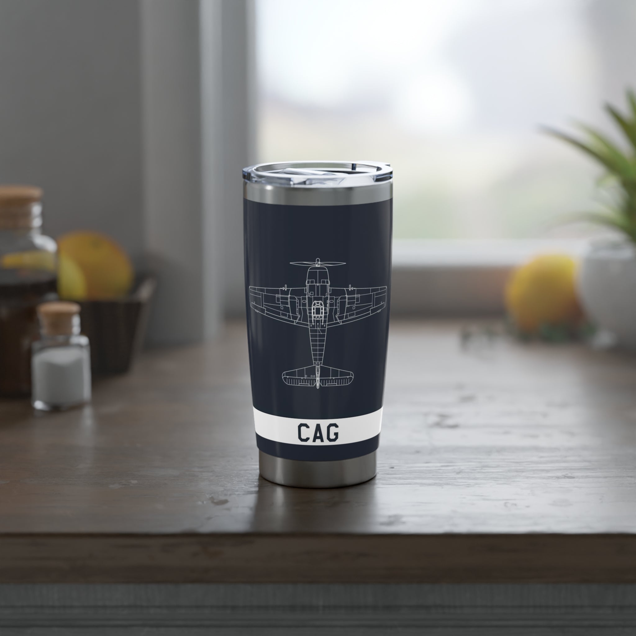 F6F Hellcat "Minsi III" Inspired 20oz (590ml) Stainless Steel Tumbler - I Love a Hangar