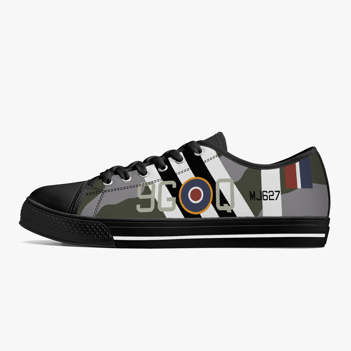 Spitfire "9G-Q" (MJ627) Low Top Canvas Shoes - I Love a Hangar