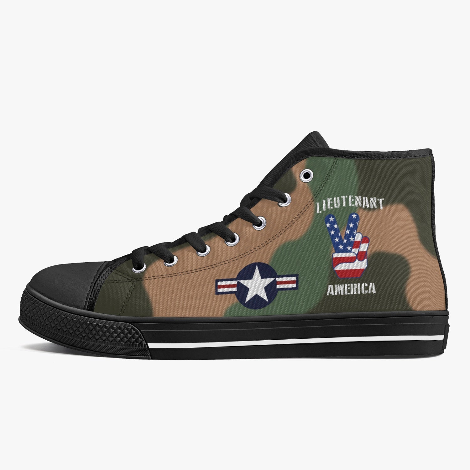 A-1 Skyraider "Lieutenant America" High Top Canvas Shoes - I Love a Hangar