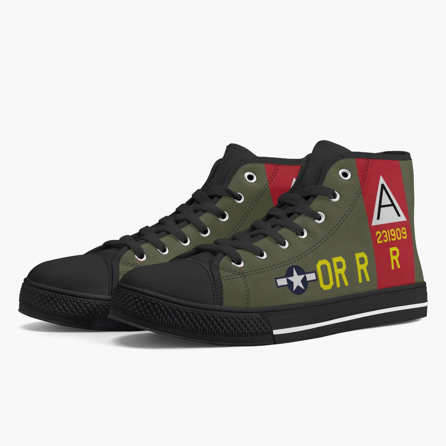 B-17 "Nine-O-Nine" High Top Canvas Shoes - I Love a Hangar