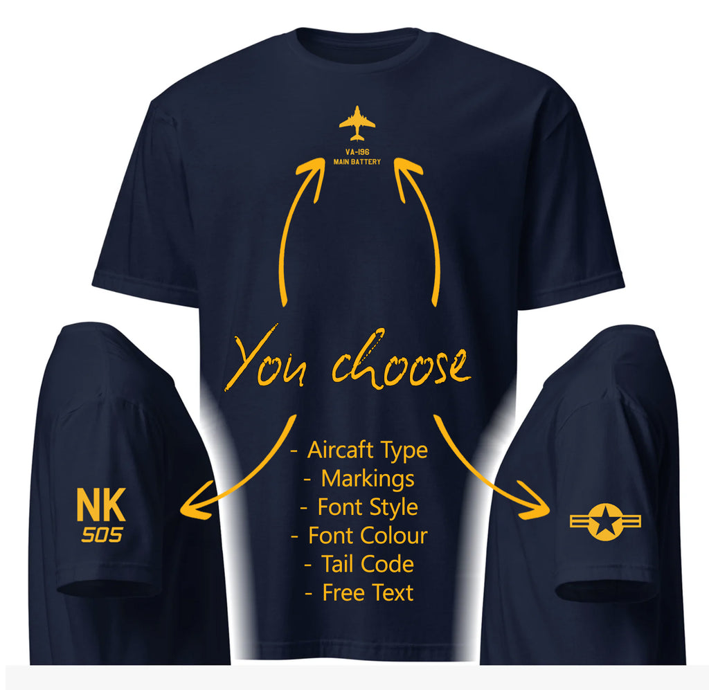 Custom USN/USMC Style Markings Short-Sleeve Unisex T-Shirt - I Love a Hangar
