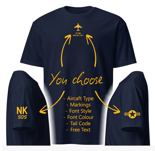 Custom USN/USMC Style Markings Short-Sleeve Unisex T-Shirt - I Love a Hangar
