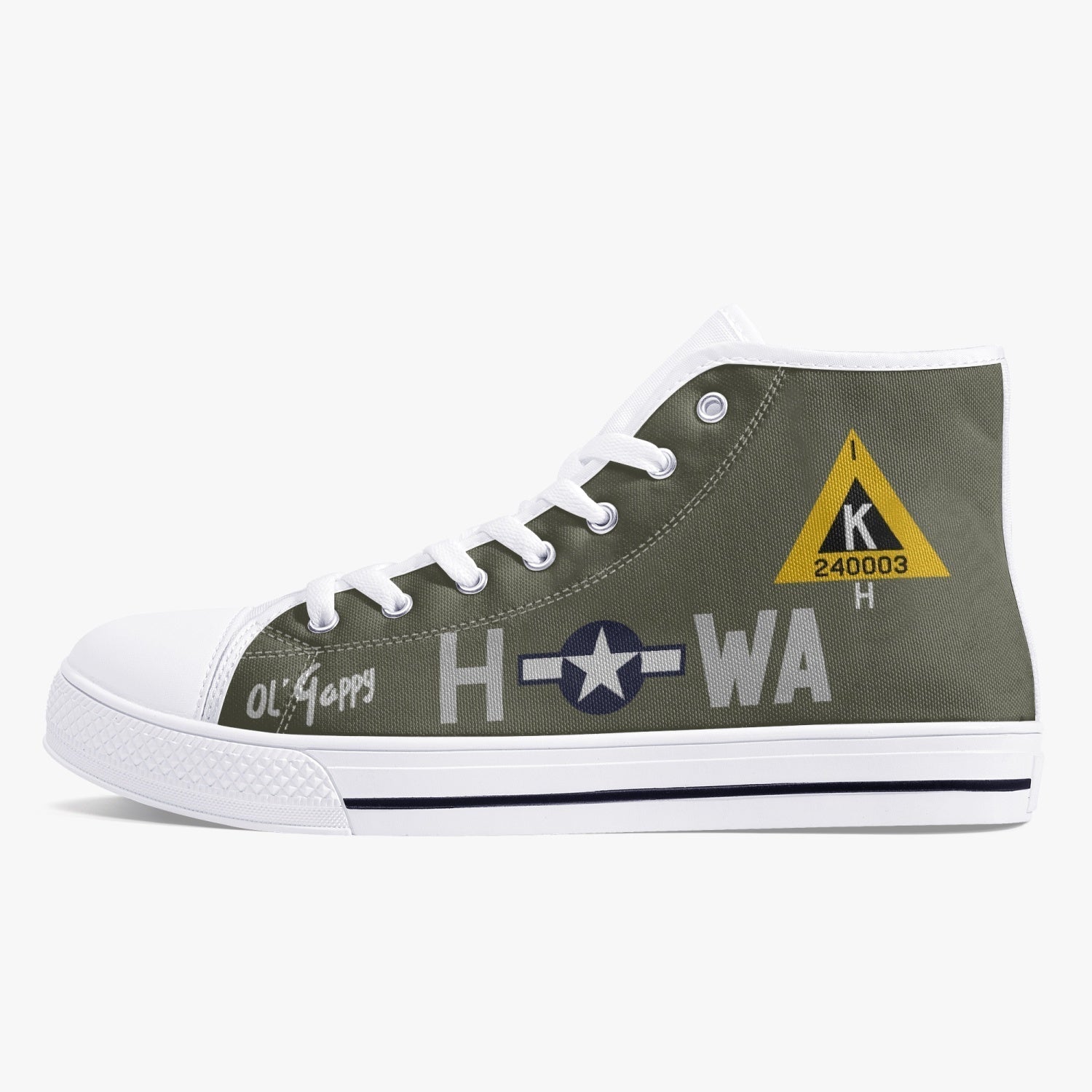 B-17 "Ol' Gappy" High Top Canvas Shoes - I Love a Hangar