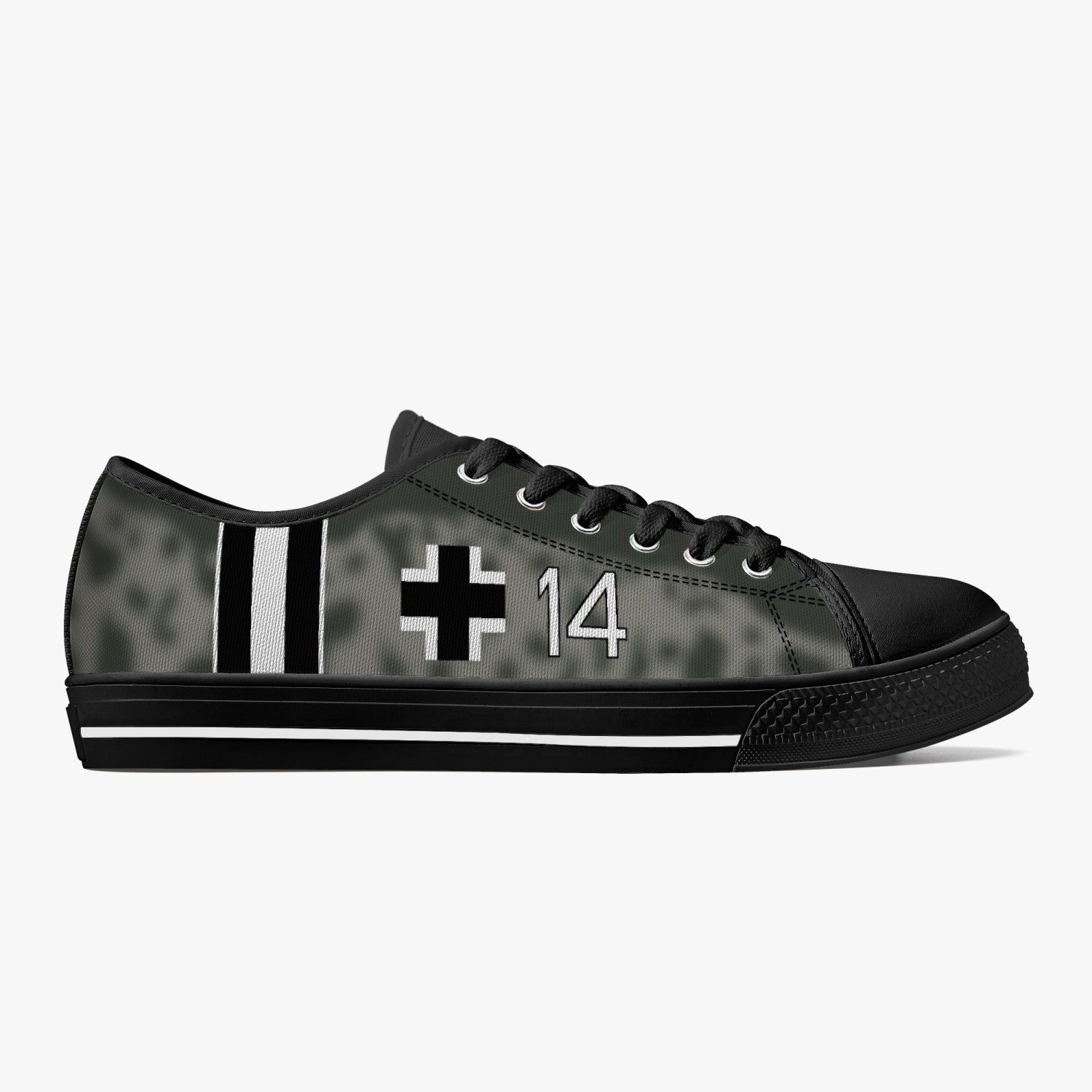 Fw-190 "White 14" Low Top Canvas Shoes - I Love a Hangar