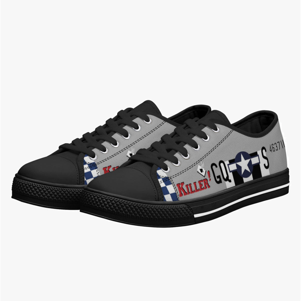 P-51 "Killer!" Low Top Canvas Shoes - I Love a Hangar