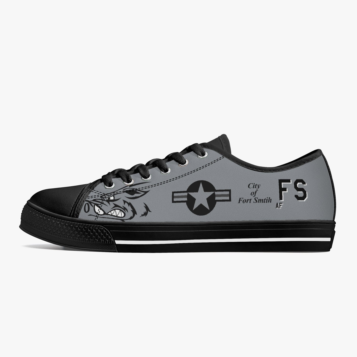 A-10 "Flying Razorbacks" Low Top Canvas Shoes (Custom Tail Number)