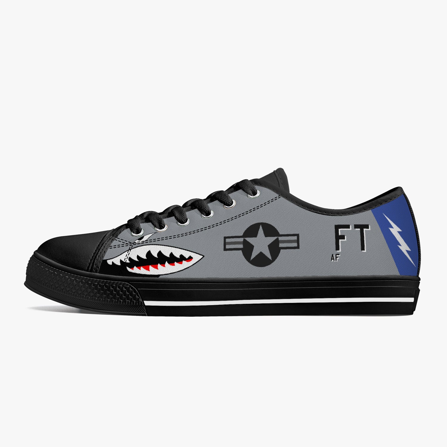 A-10 "Flying Tigers" Low Top Canvas Shoes (Custom Tail Number)