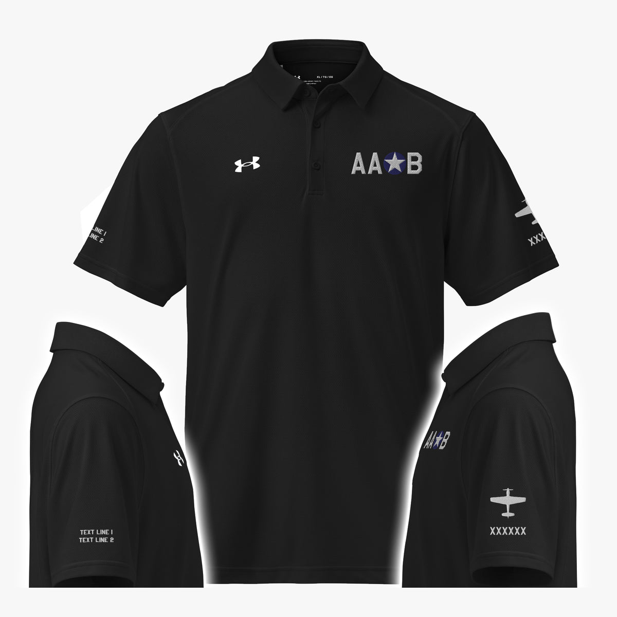 Custom Embroidered USAAF Markings Under Armour® Men's Polo - I Love a Hangar