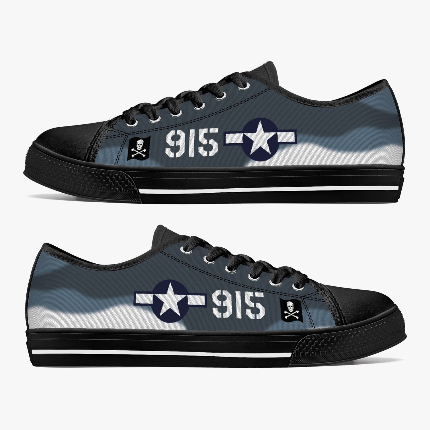 Custom USN/USMC Markings Low Top Canvas Shoes