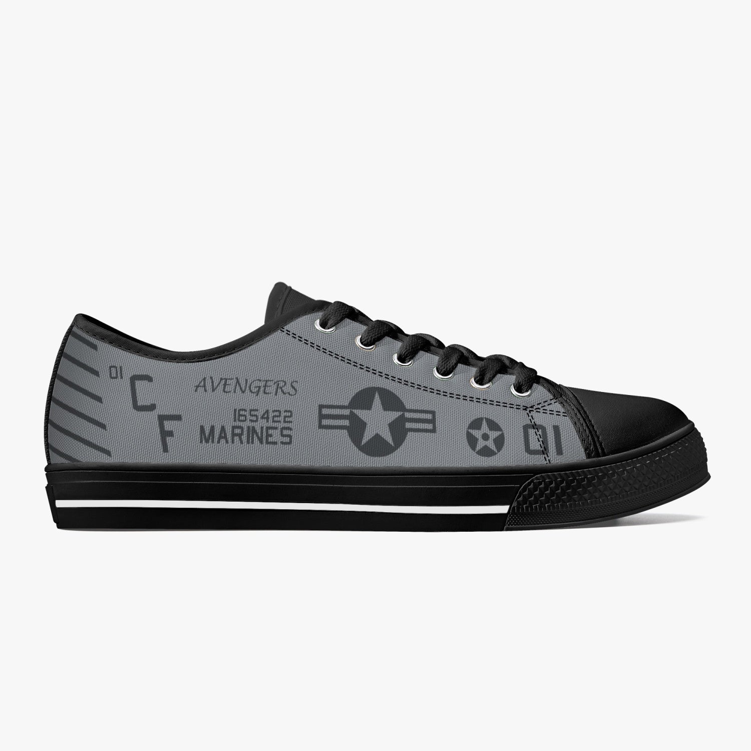 VMA-211 "Wake Island Avengers" (BuNo 165422) Low Top Canvas Shoes - I Love a Hangar