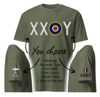 Custom RAF/RAAF Markings Short-Sleeve Lightweight T-Shirt