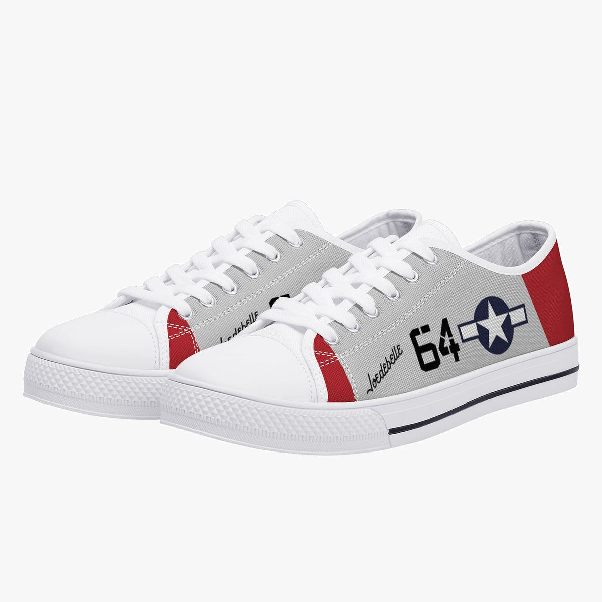 P-51 "Joedebelle" Low Top Canvas Shoes - I Love a Hangar
