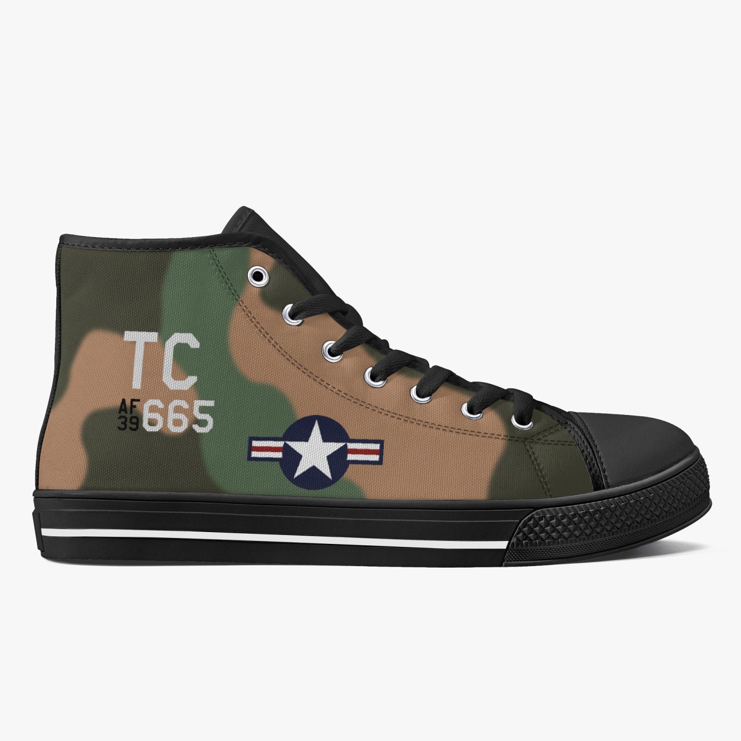 A-1 Skyraider "Lieutenant America" High Top Canvas Shoes - I Love a Hangar