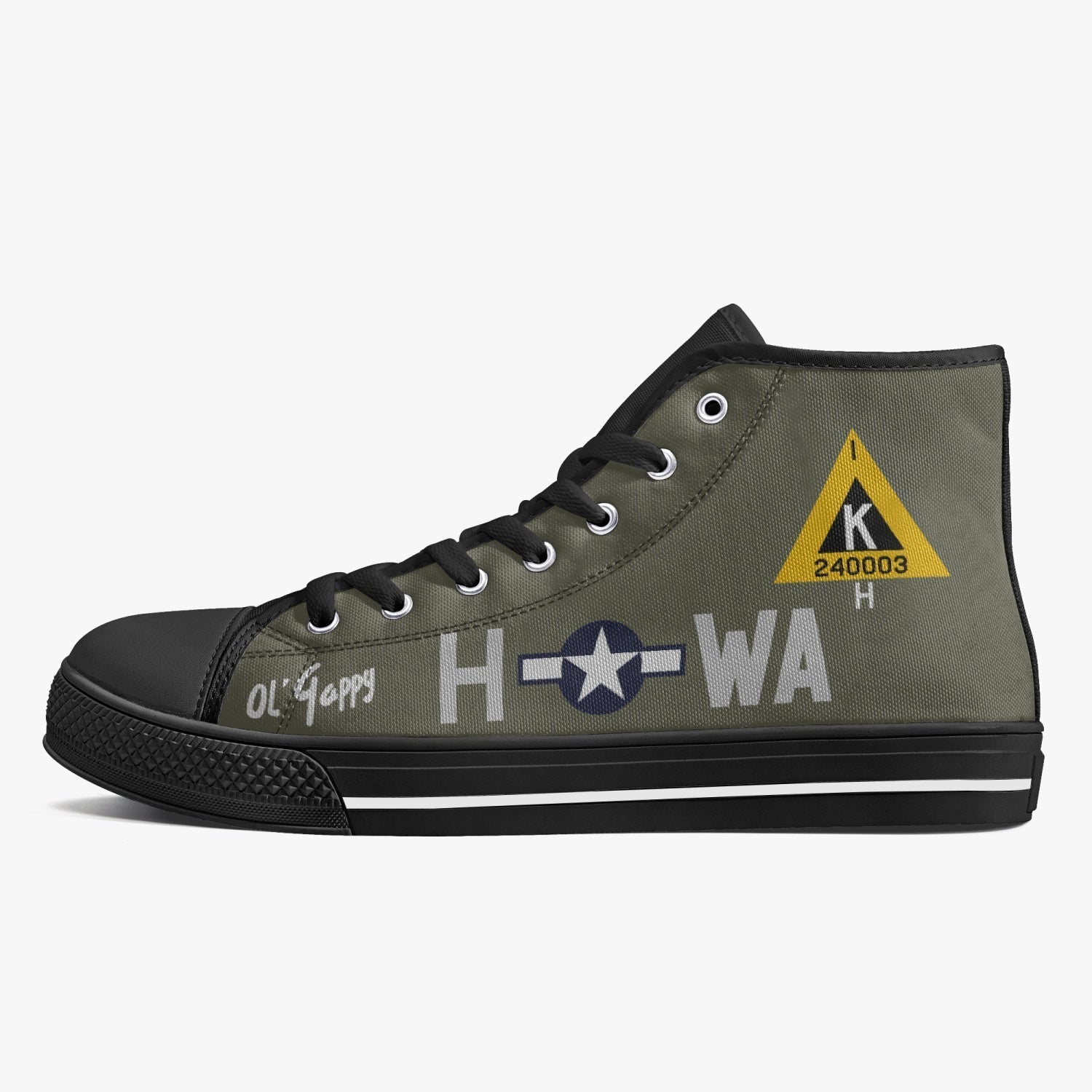 B-17 "Ol' Gappy" High Top Canvas Shoes - I Love a Hangar