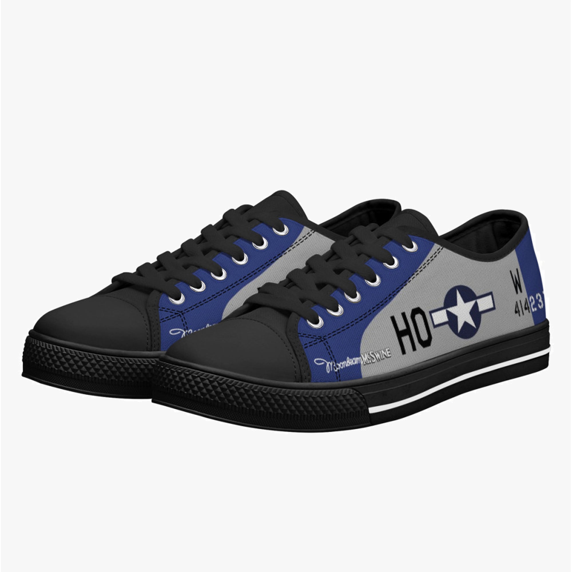 P-51 "Moonbeam McSwine" Low Top Canvas Shoes - I Love a Hangar