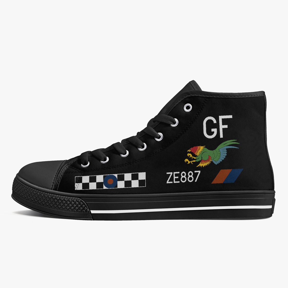 Tornado F.3 (ZE887) High Top Canvas Shoes - I Love a Hangar
