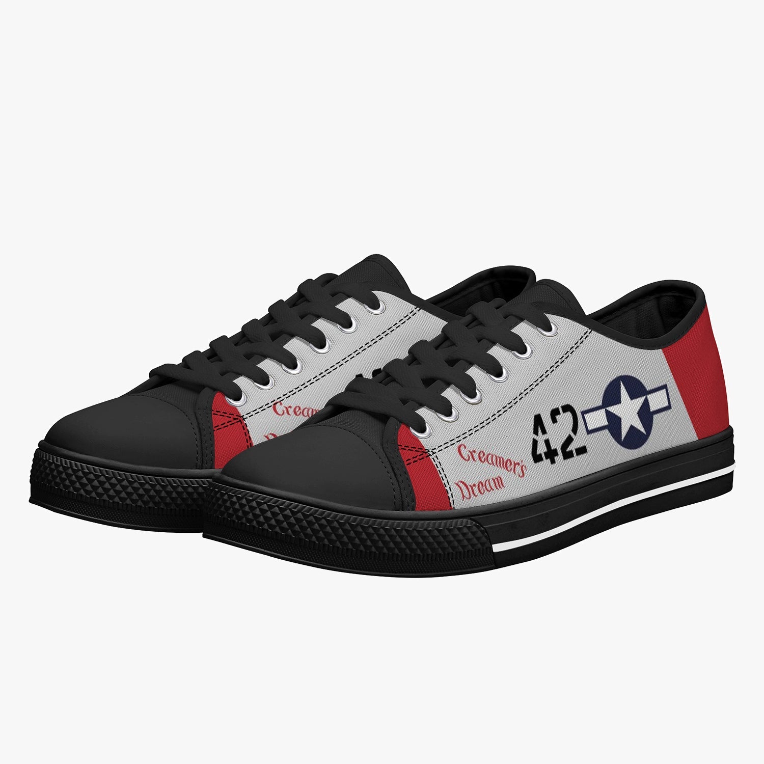 P-51 "Creamer's Dream" Low Top Canvas Shoes - I Love a Hangar