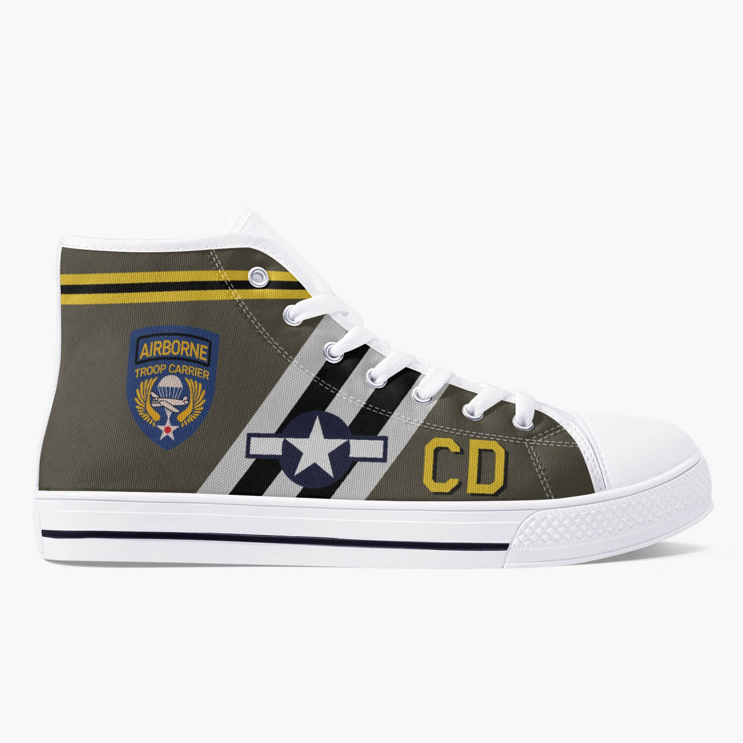 C-47 "Betsy's Biscuit Bomber" High Top Canvas Shoes - I Love a Hangar